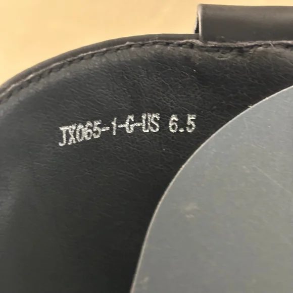 ISNOM Western Knee High Boots Embroidered Block Heel Black US 6.5 New with Box - Picture 13 of 15